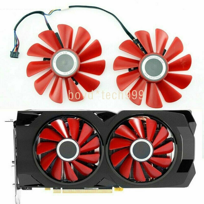 Fan 2pcs/Set HQ 85mm For XFX RX570 RX580 RX470 GPU Graphics card fan mute 4pin