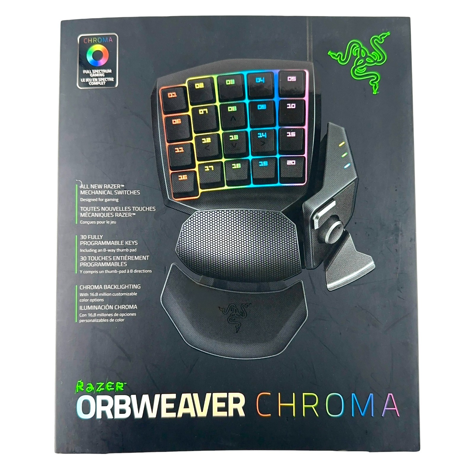NEW Factory Sealed Razer Orbweaver Chroma Mechanical Gaming Keypad