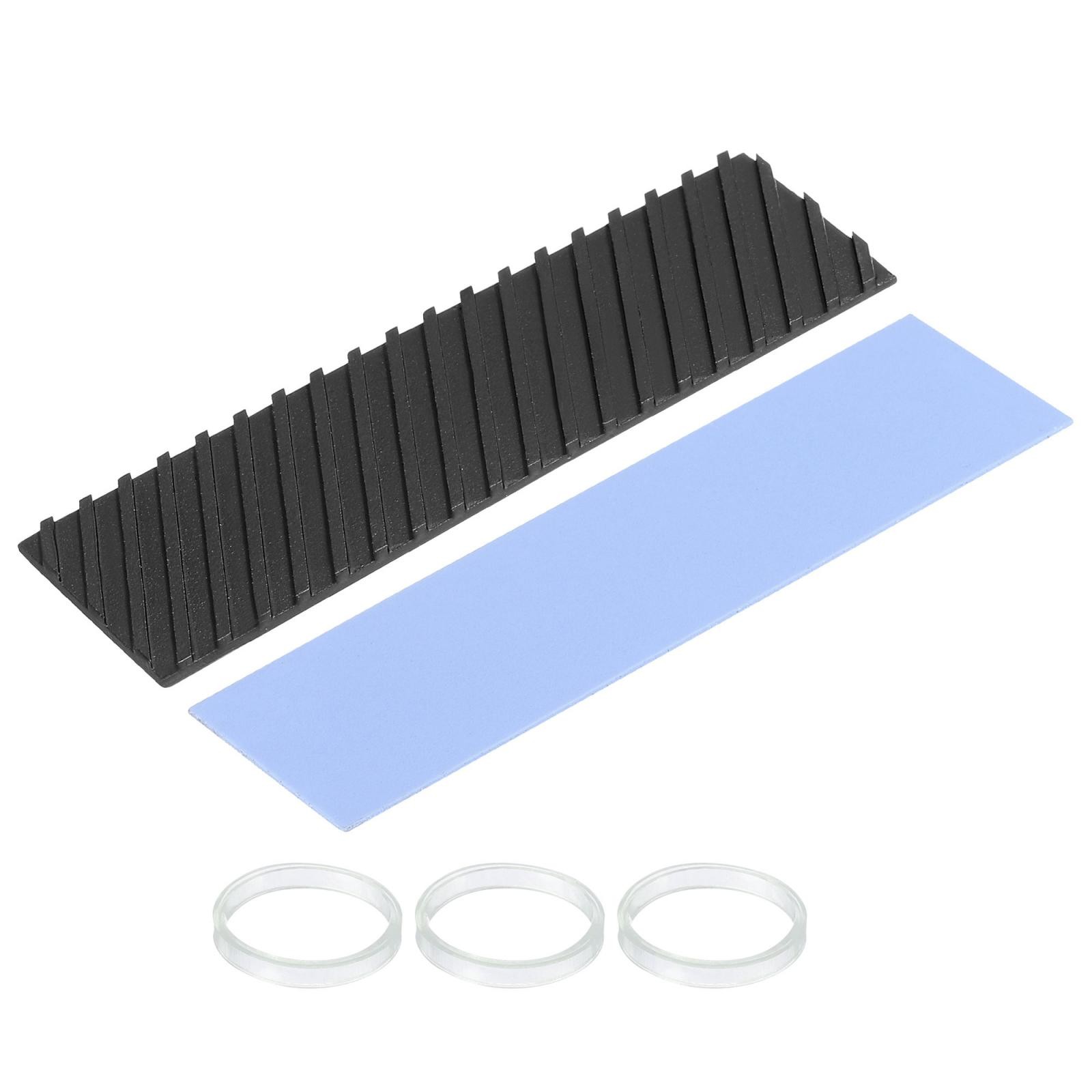 Copper Heatsink 70x20x2mm W Thermal Pad Rubber Ring for M.2 SSD Cooler