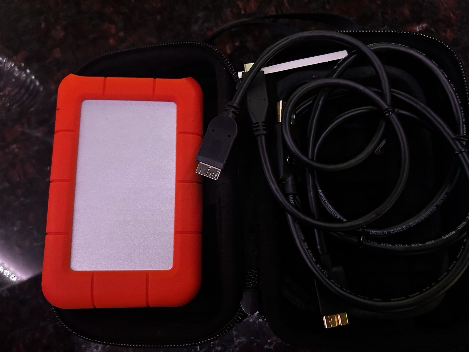 LaCie 2TB Rugged Mini Portable External Hard Drive USB-C With Case