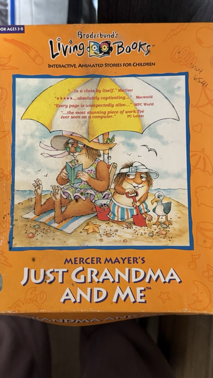 Vintage Broderbund Living Books Just Grandma and Me CD-ROM Complete Mercer Mayer