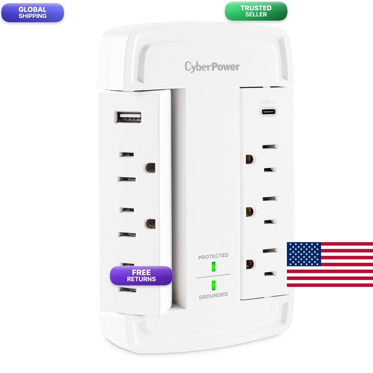 CyberPower CSP6WSUC Surge Protector