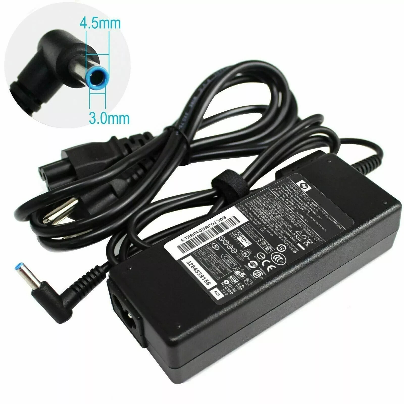 Genuine 90W 19.5V 4.62A HP AC Adapter Charger 709986-003 710413-001 Blue Tip NEW