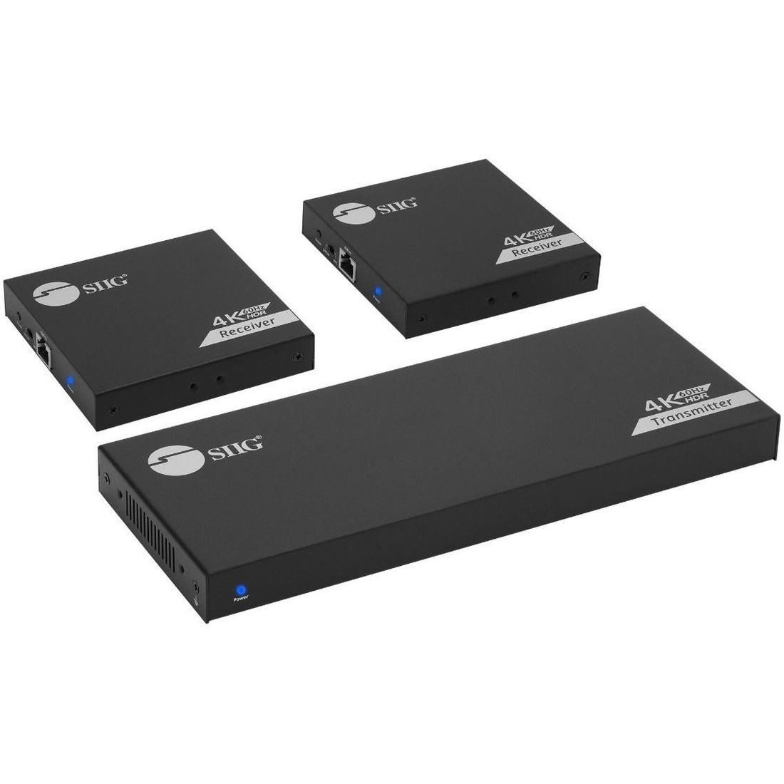 Siig CEH27911S1 1x2 HDMI Splitter Over Cat6 Extender 4K Black