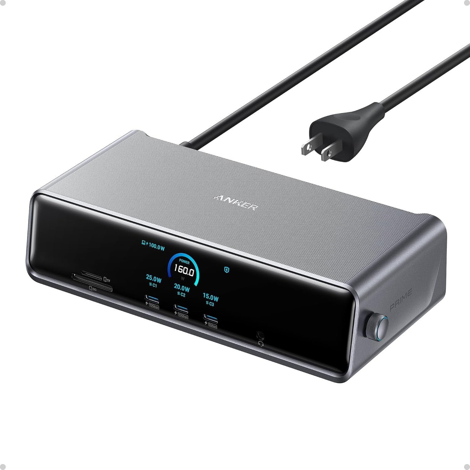 Anker Prime Laptop Docking Station, 14-Port Triple Display with DisplayLink,