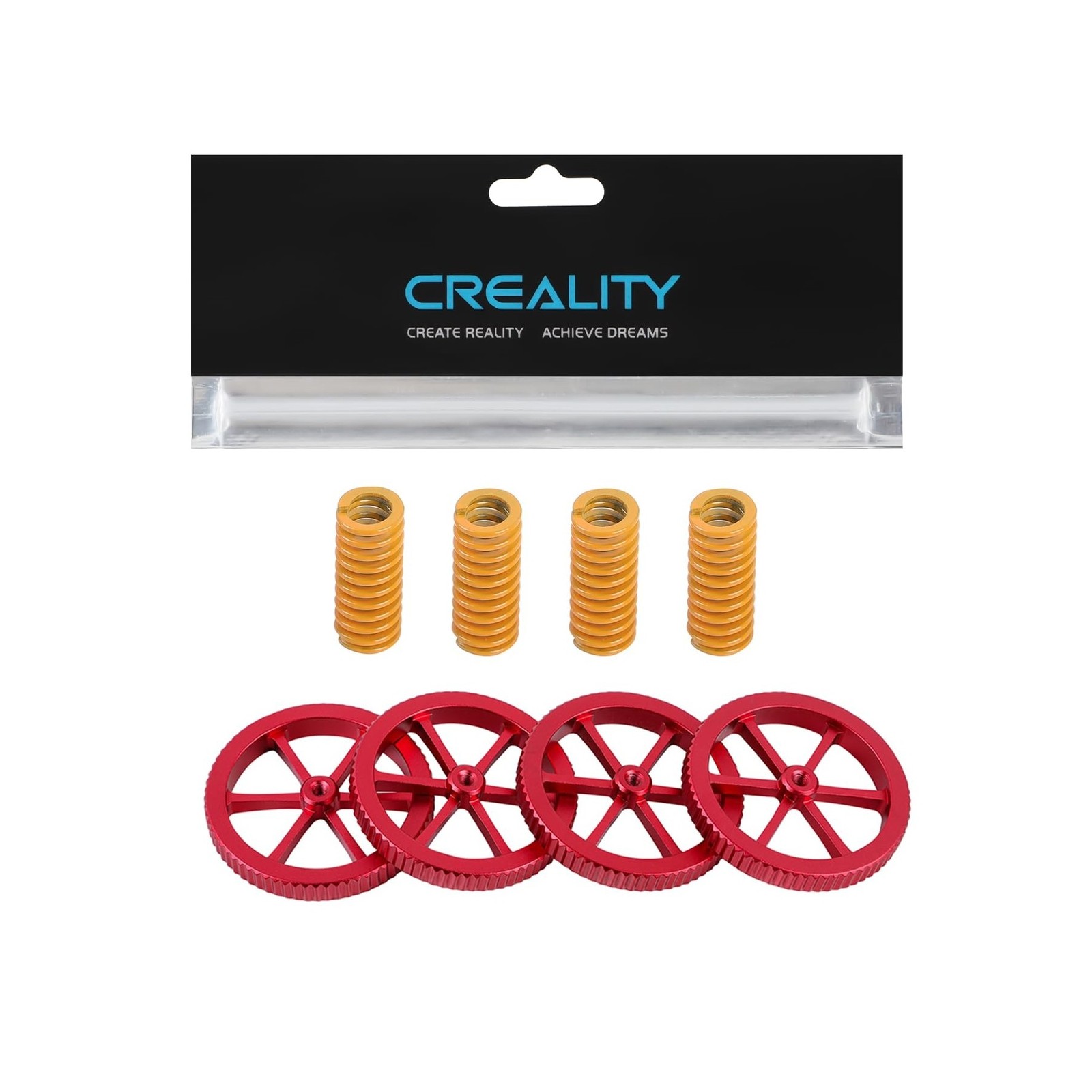 Official Creality 4Pcs Metal Leveling Nuts and 4Pcs Springs Upgraded Set for