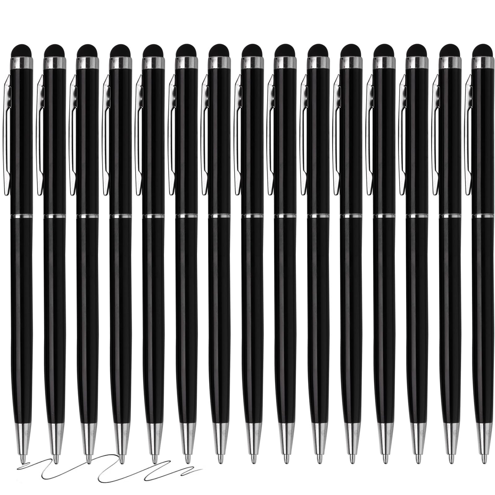 FIRCRE 15 Pack Stylus Pens for Touch Screens Pen Compatible with Black