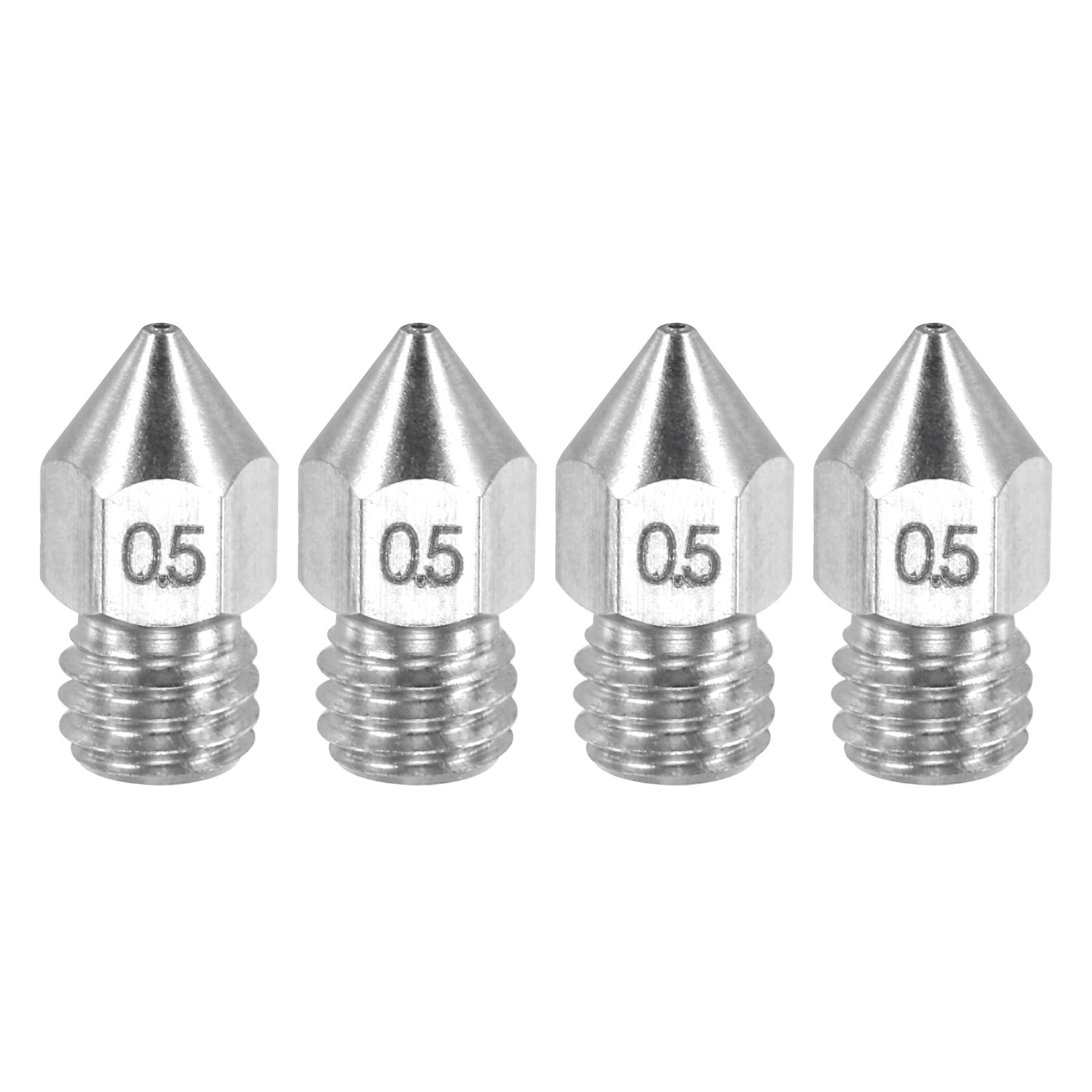 MK8 Nozzles 0.5mm 3D Printer Extruder Nozzle for 1.75mm Filament Pack of 4