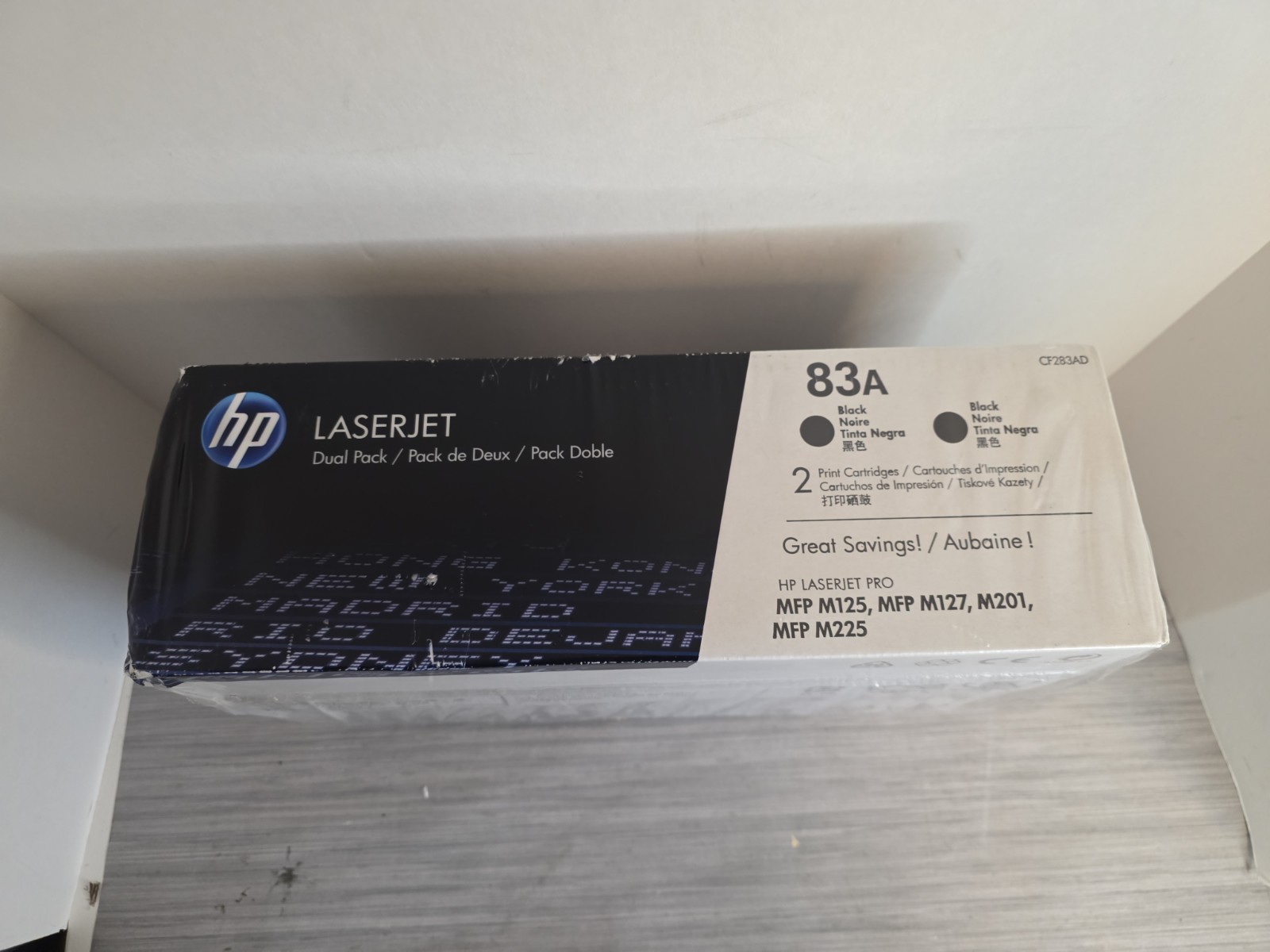 HP 83A 2-pack Black Original LaserJet Toner Cartridges (CF283AD)