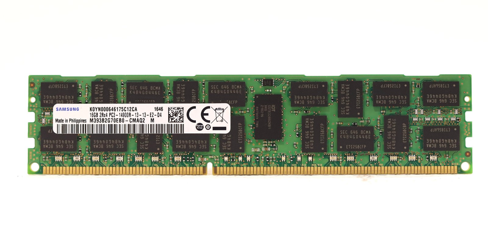 Samsung 16GB 2Rx4 PC3-14900R-13-13-E2-D4 ECC REG Server RAM M393B2G70EBO-CMAQ2