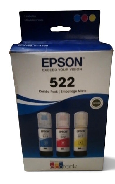 Genuine Epson T522 Black/Cyan/Magenta/Yellow Refill Ink Bottle Kit - Ecotank
