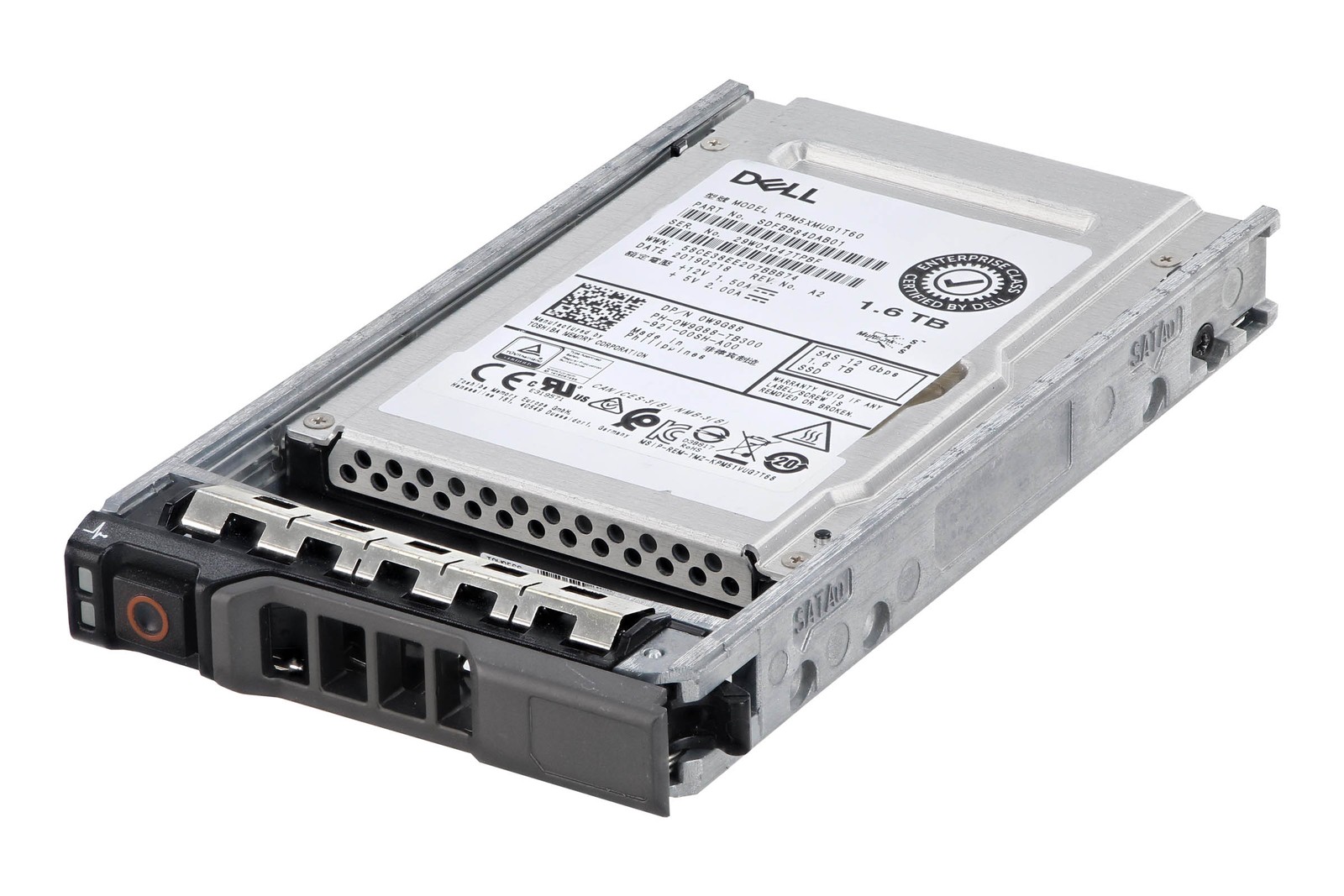 Dell 1.6TB SAS 2.5" 12G SSD W9G88, KPM5XMUG1T60 | 1 Year Warranty