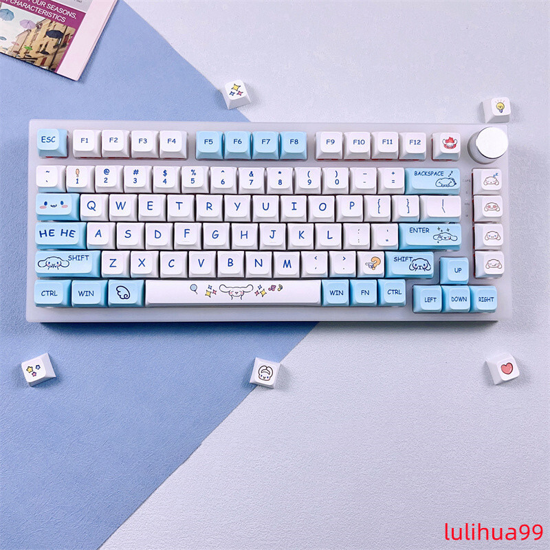 Cinnamoroll Theme Key Cap Cute PBT Keycaps XDA Height For Cherry MX keyboard