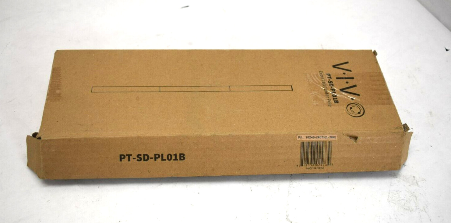 Vivo Black Steel Extra Tall 3 Section Monitor Stand Pole 39" Sturdy Center Black