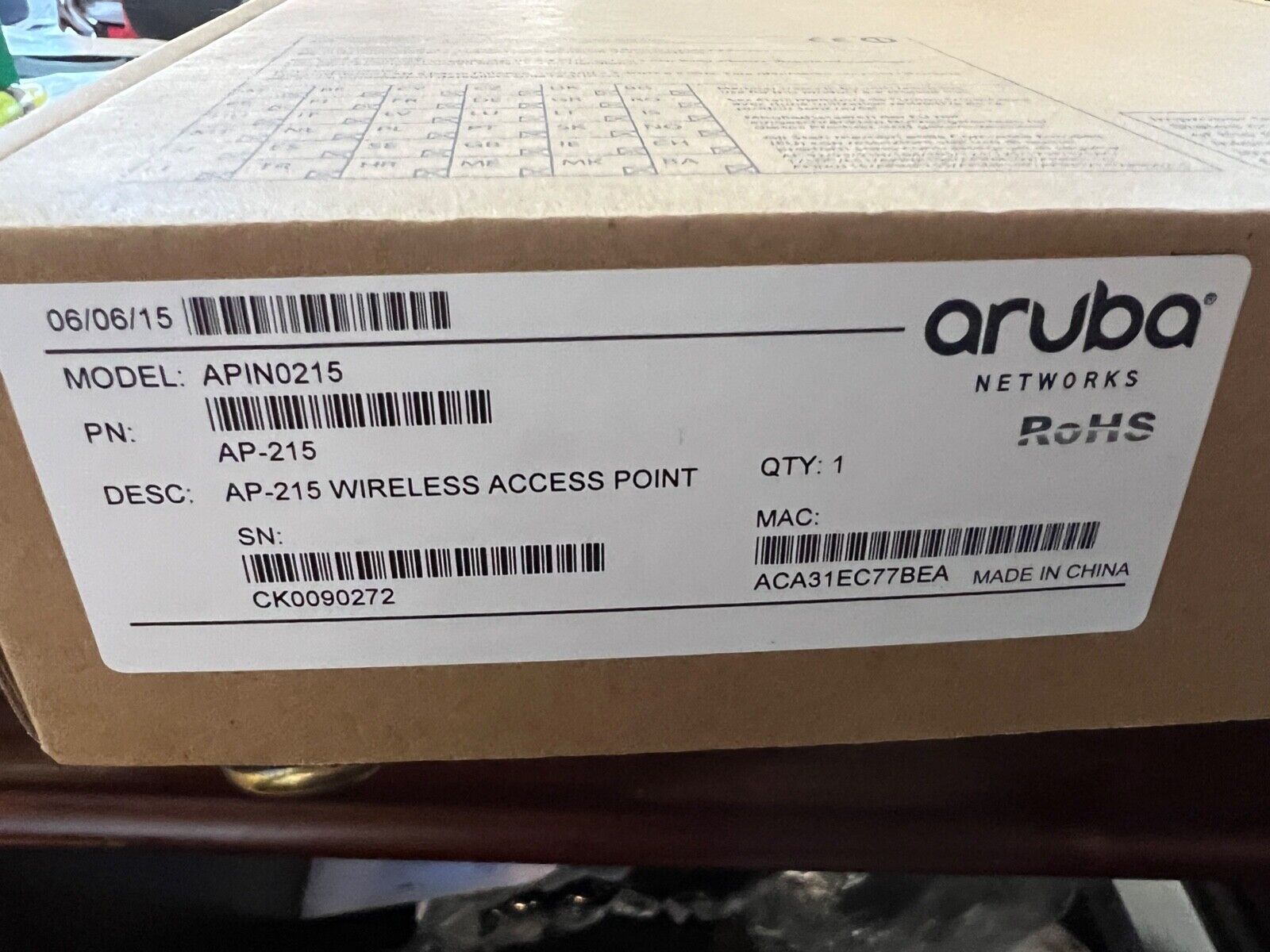 Aruba AP-215 wireless access point (APIN0215) - New, sealed OEM