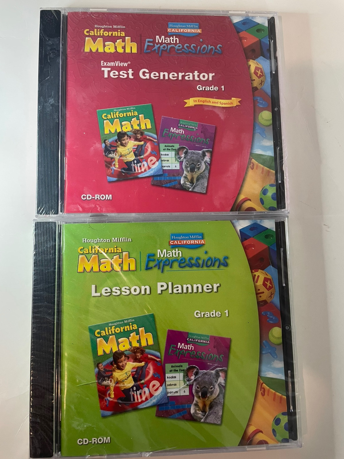 Lot 2 California Math Expressions CD ROM Lesson Planner Test Generator Grade 1