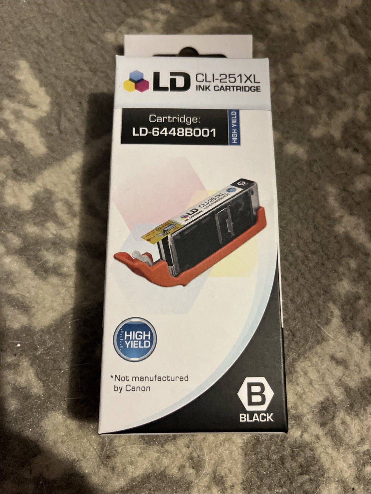 LD CLI-251XL Black High Yield Ink Cartridge For Canon Pixma LD-6448B001 Unused
