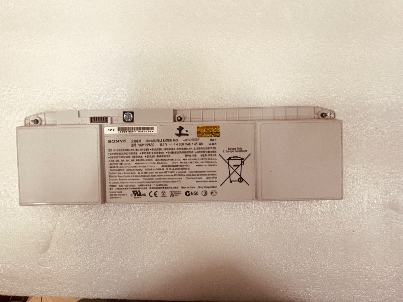 Genuine used VGP-BPS30 Battery For Sony VAIO SVT131B11L 11.1V 45W 4050mAh