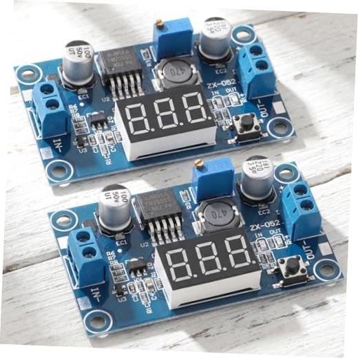 2 Pcs LM2596 DC-DC Buck Converter 4.0-40V to 1.25-37V 2A Adjustable Voltage