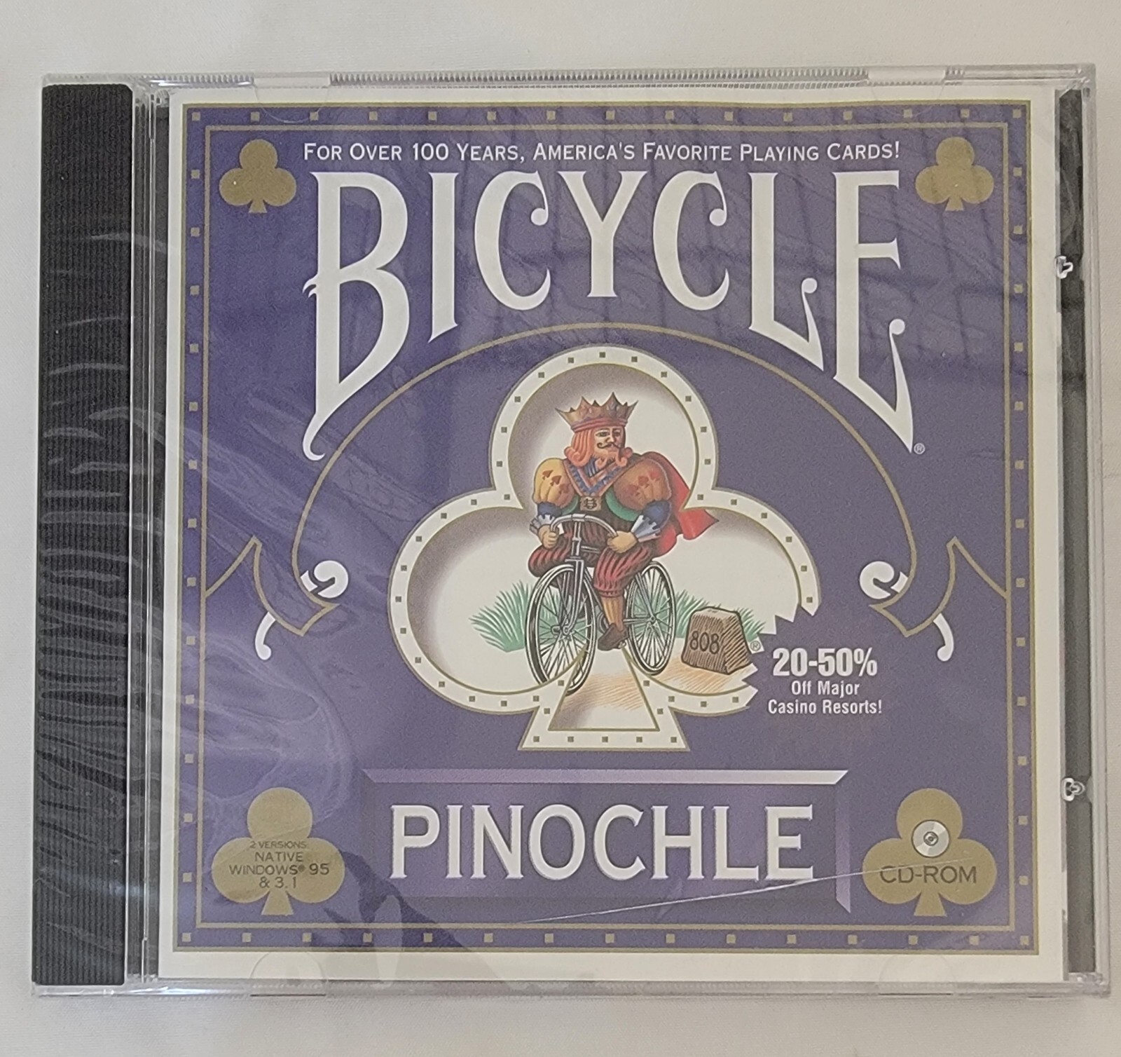 Bicycle Pinochle CD-ROM PC Game for Windows 95 and 3.1 Expert Software Brand NEW