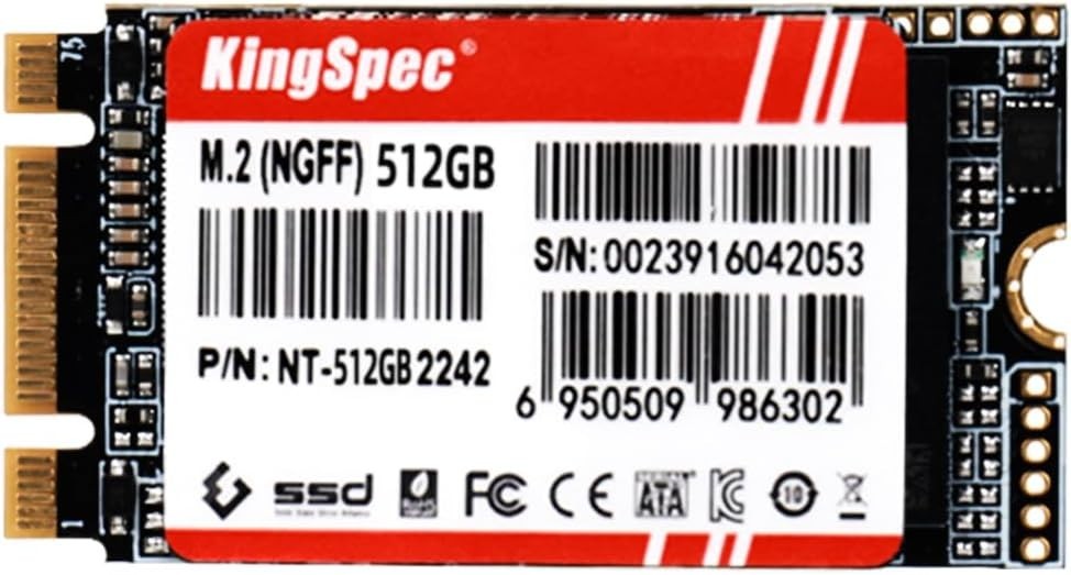 KingSpec 512GB M.2 2242 SATA III SSD B+M Key Internal Solid State Drive