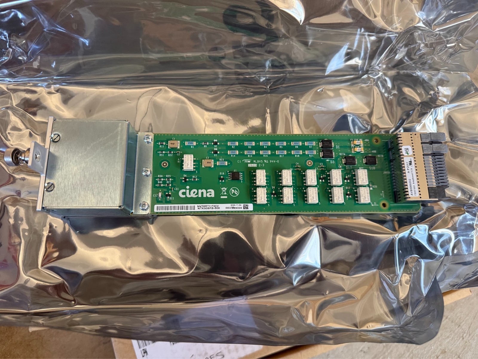 Ciena NTK505FBE5 OME 6500 Maintenance Interface Card MIC Module WMOTBL5JAB