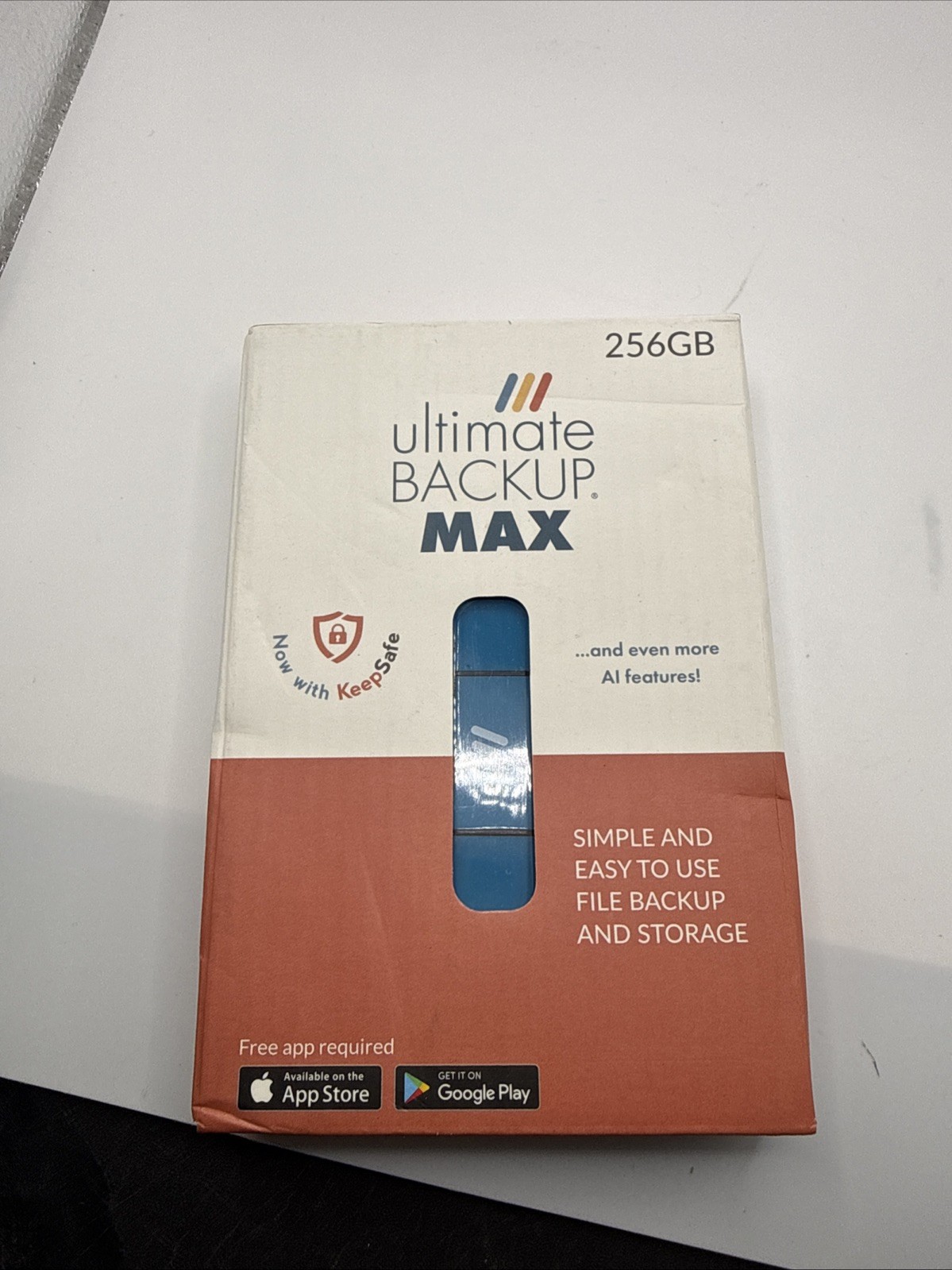 Ultimate Backup Max Multi-Port 256GB Storage Device with Antivirus & AI- Berry