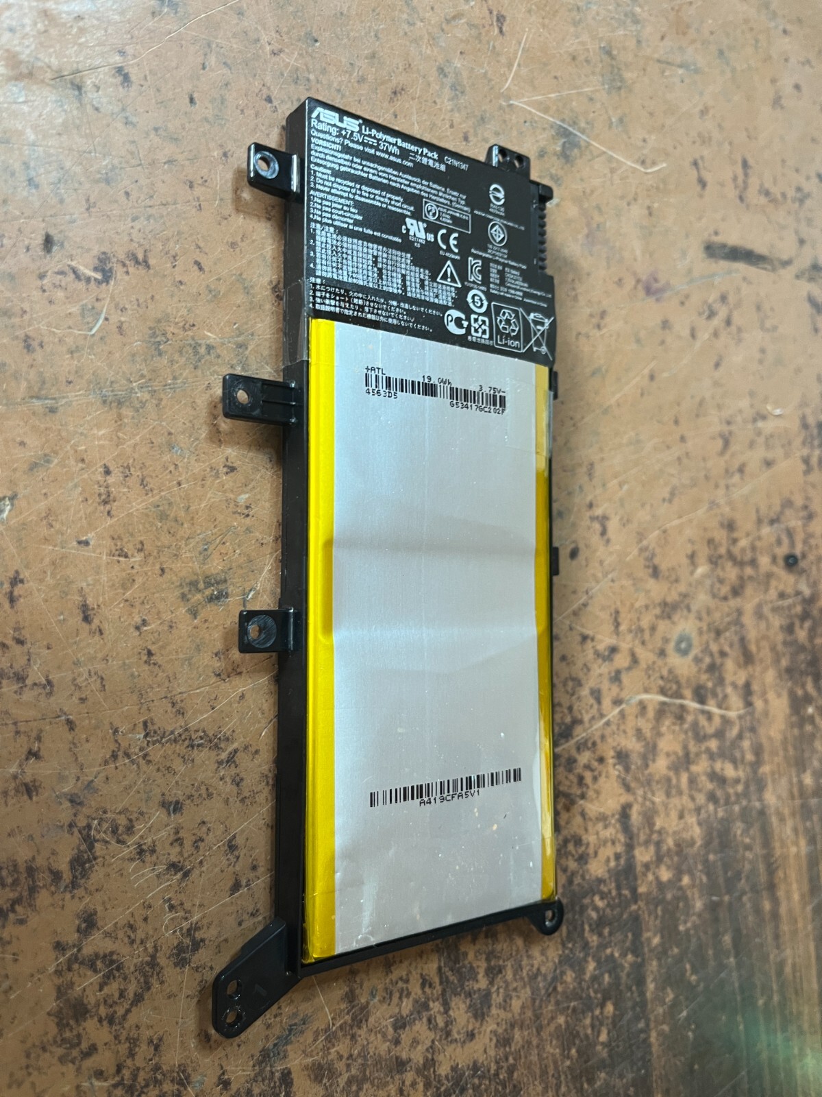 Battery ASUS X554L X555L X555Y X555MA X554 R557L A555L F555L K555L C21N134-1