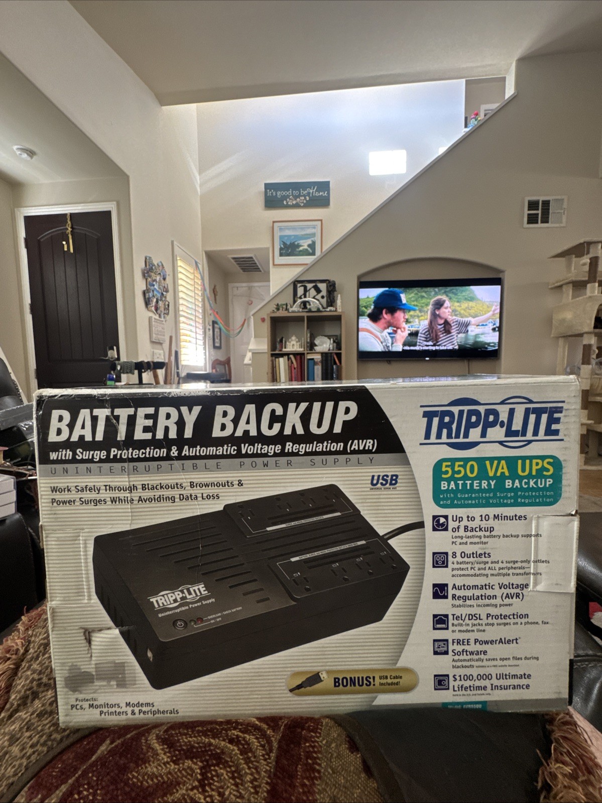 TRIPP LITE AVR550U 550 VA UPS Battery Backup With Surge Protection NEW IN BOX