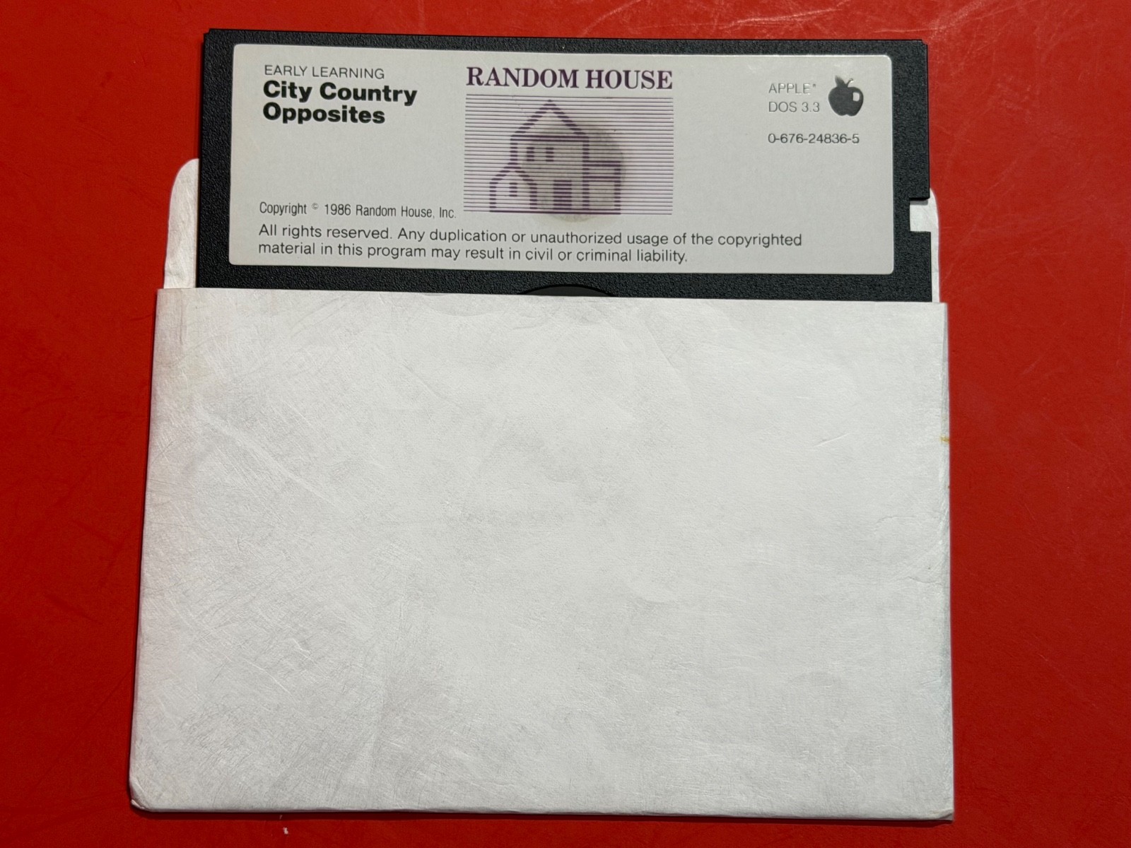 Random House City Country Opposites/ Apple II Home Computer Software