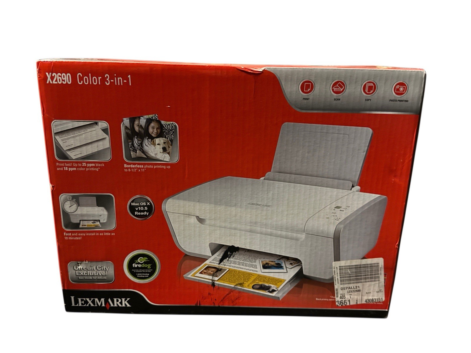 NEW IN BOX LEXMARK  X2690 ALL IN ONE PRINTER PHOTO , SCAN , COPY & PRINTER