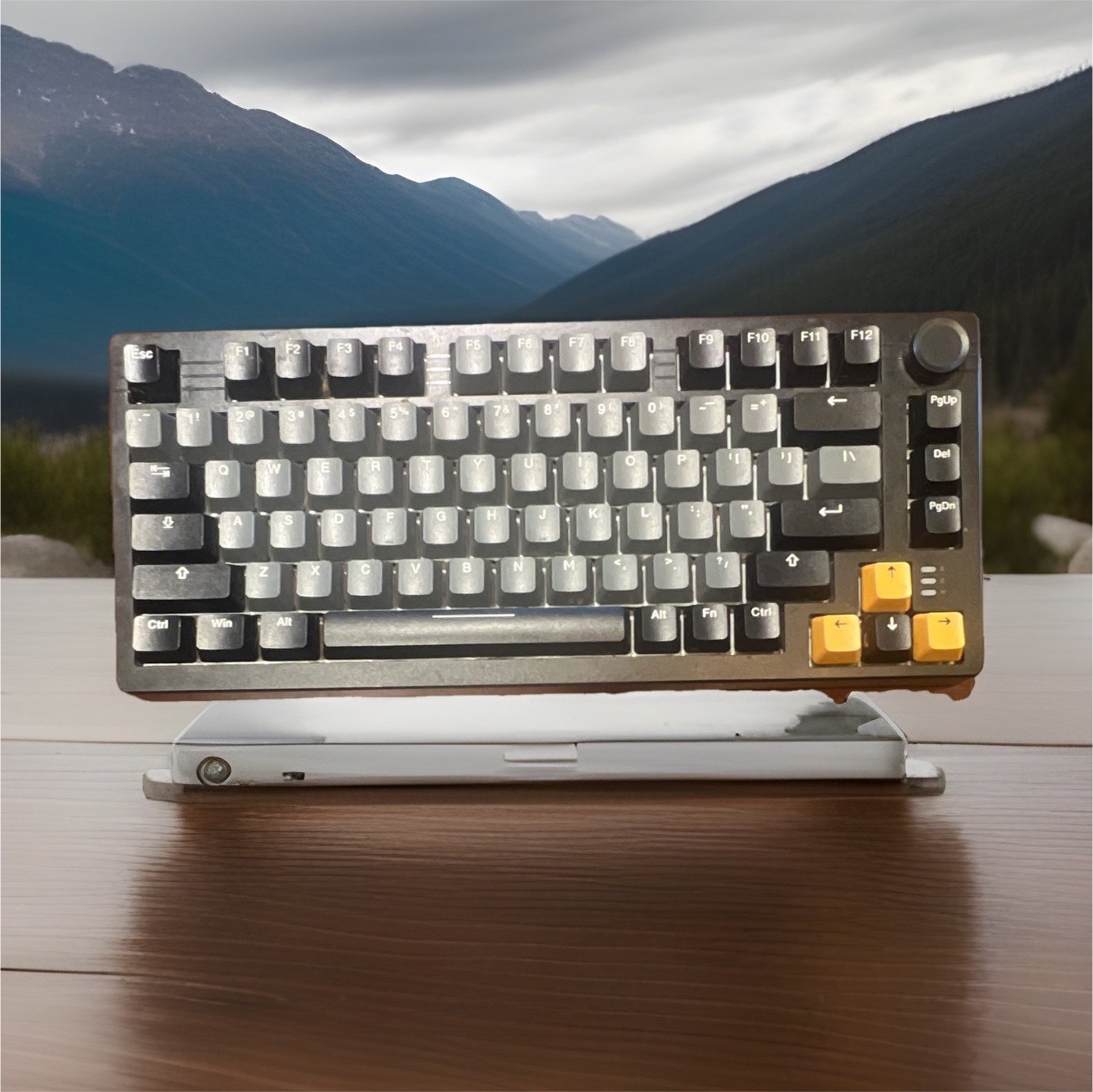 Wired Compact Mechanical Illuminated Keyboard QWERTY English Black/Gray/Yellow