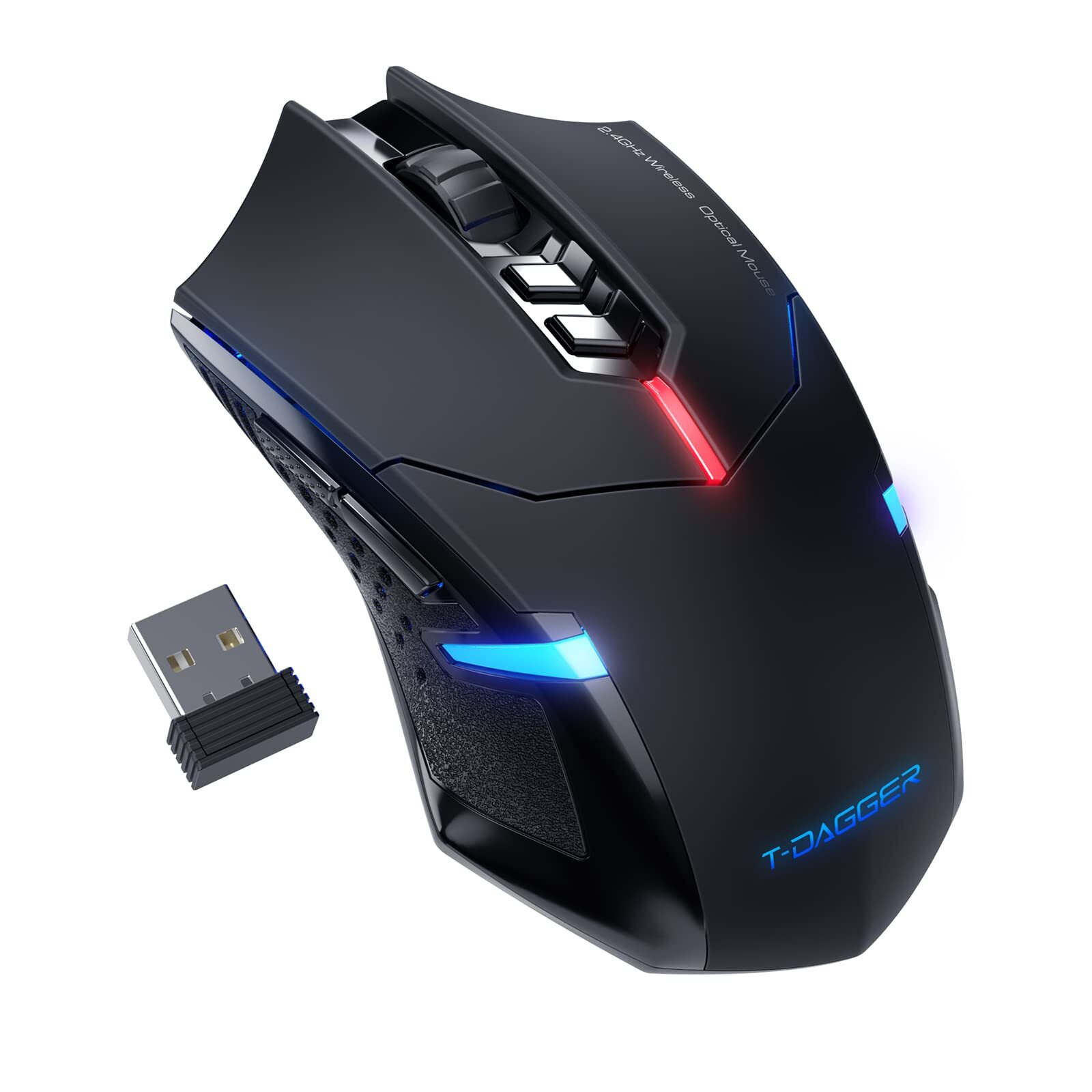 Wireless Gaming Mouse- USB Cordless PC Accessories Computer Mice with LED Bac...