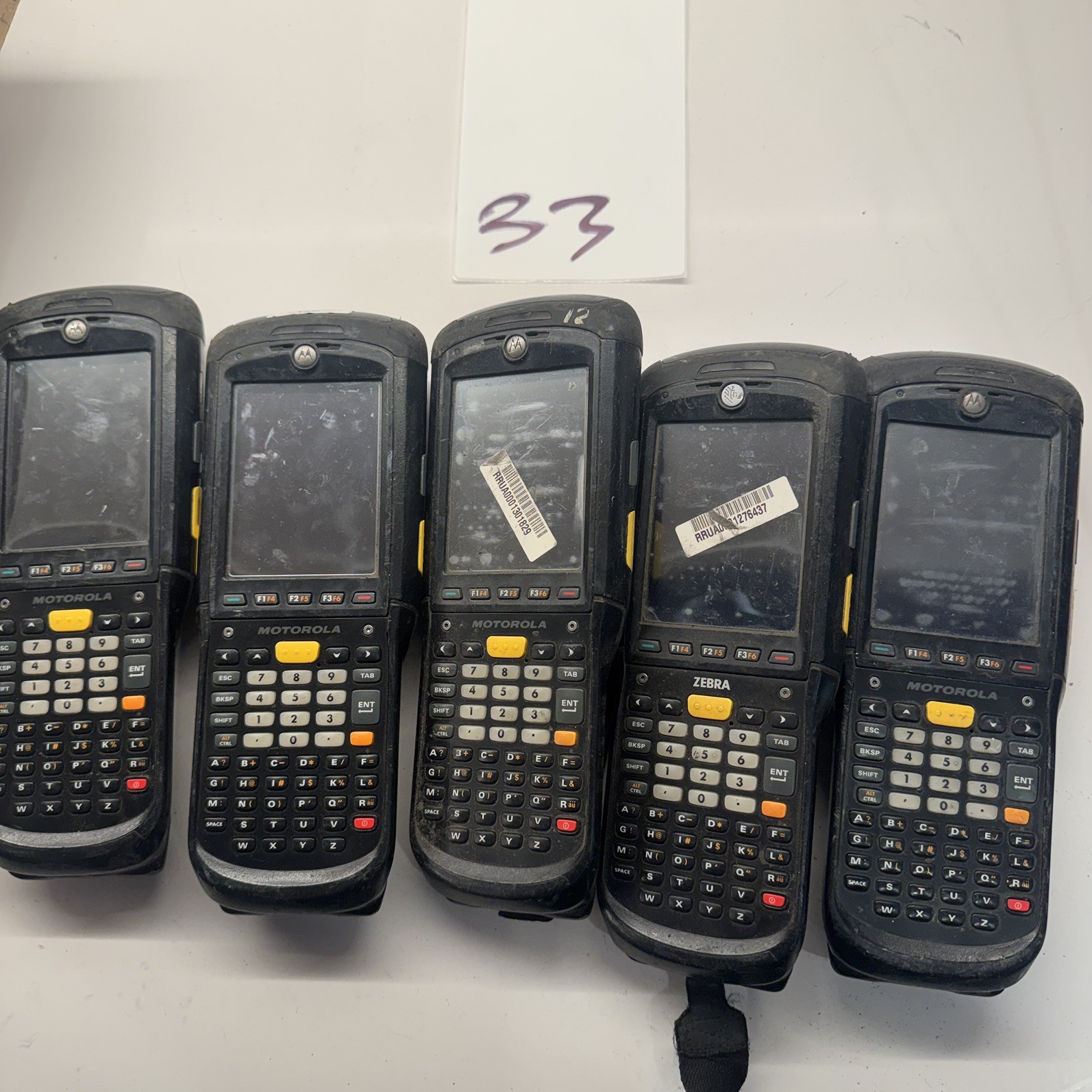 Lot of 5 Zebra/Motorola Barcode Scanner MC9596-KDAEAB00100