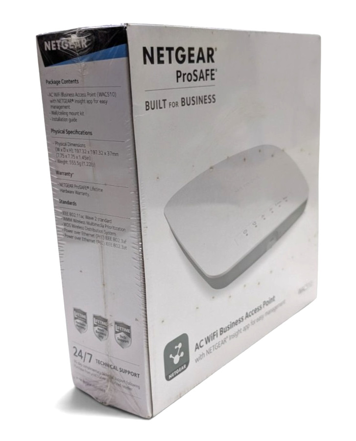 NETGEAR ProSAFE WAC510 AC1200 Business WiFi Access Point PoE New Sealed
