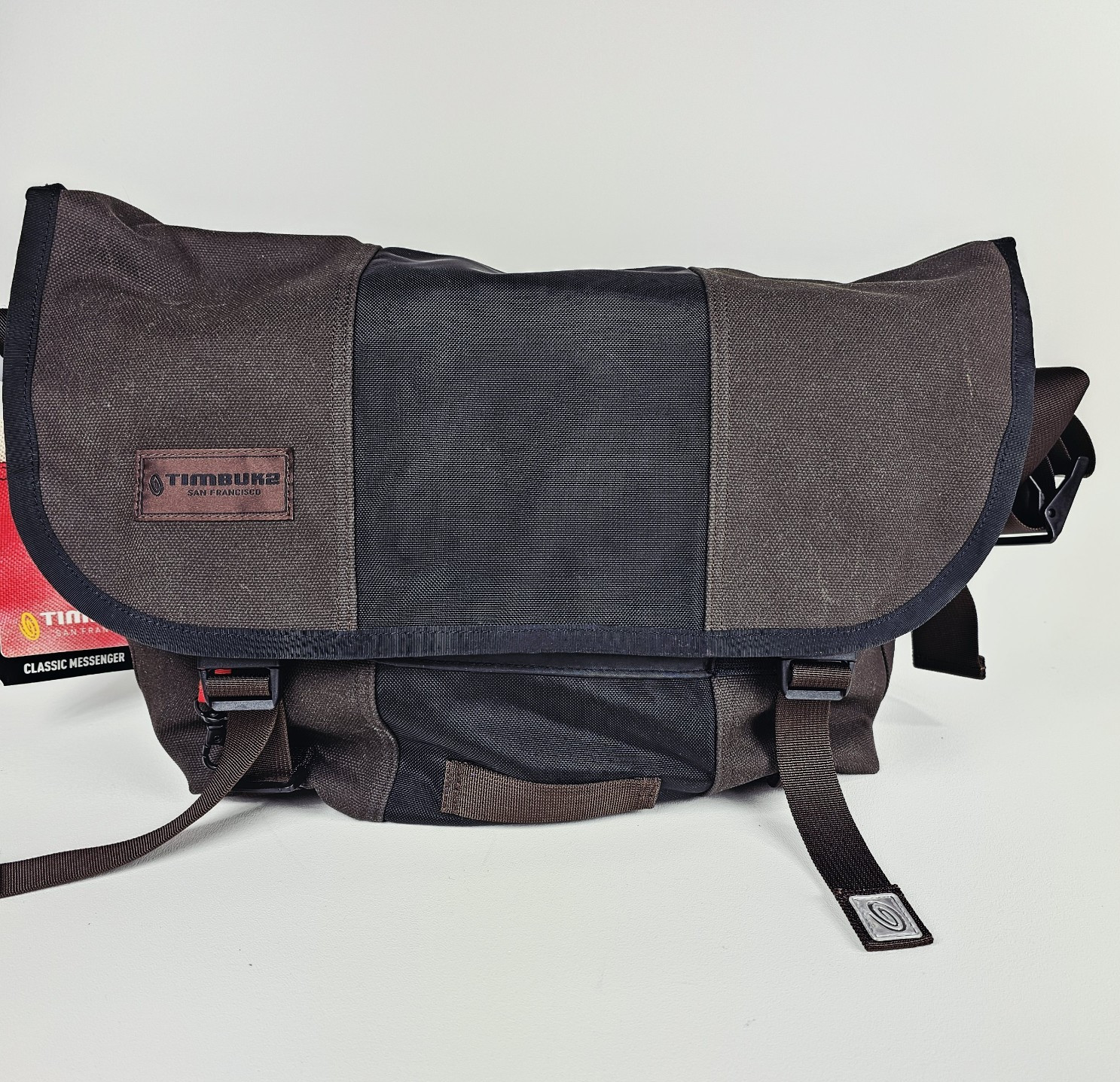 NEW Timbuk2 Classic Messenger Bag Medium Black & Brown NWT