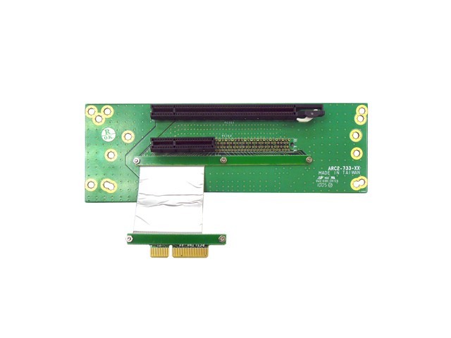 PCI-Express PCIE x16 + x4 Slots 2U Riser Card with Ribbon