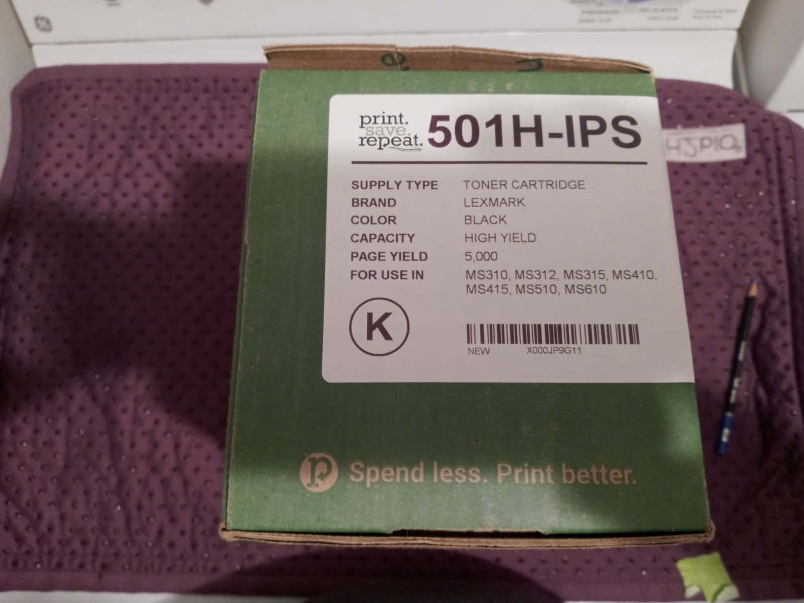 Print.Save.Repeat. Lexmark 501H-IPS  High Yield Toner Cartridge 5,000 pages