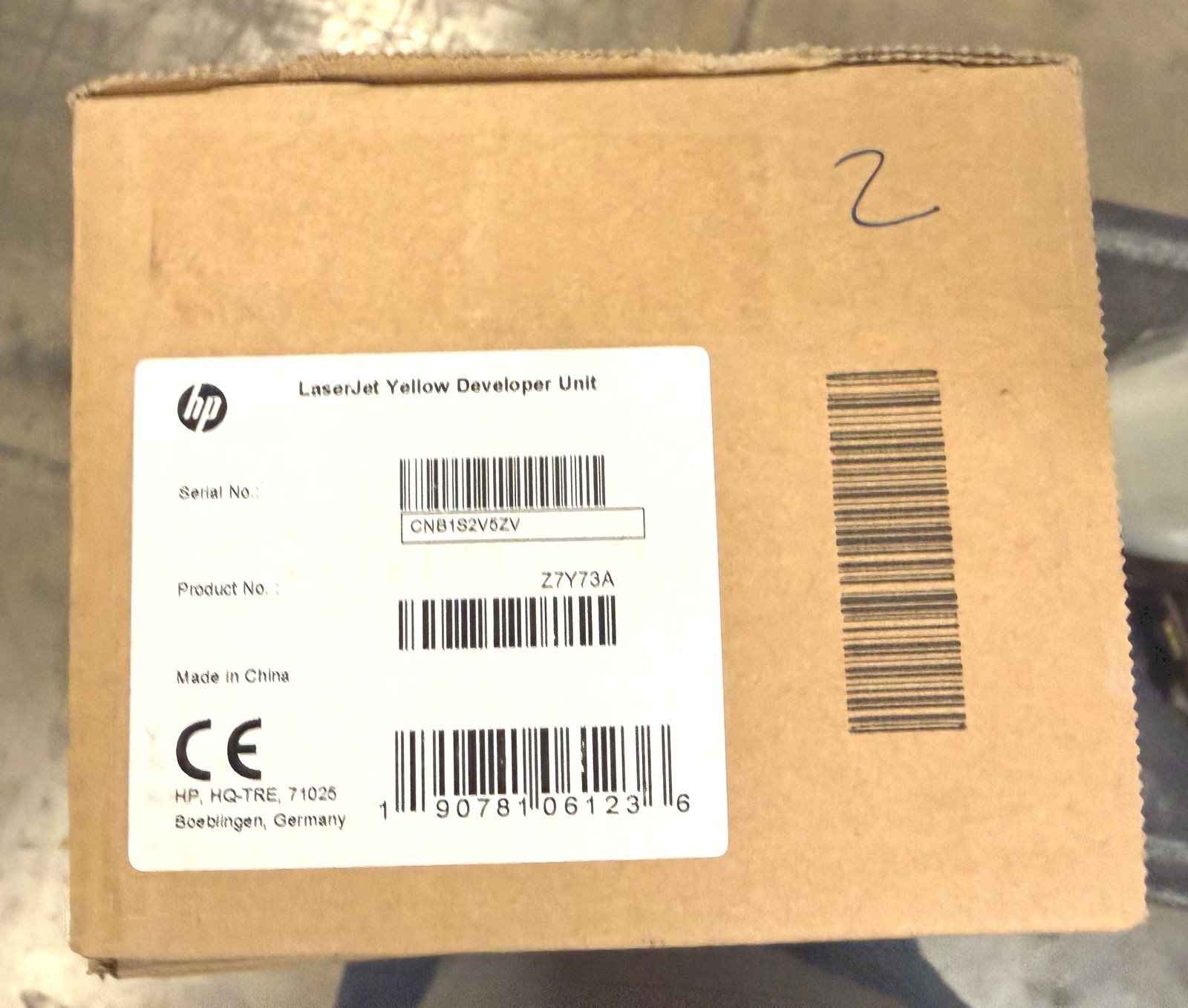 HP Z7Y73A E87640 E87650 E87660 Yellow Developer Unit- NEW