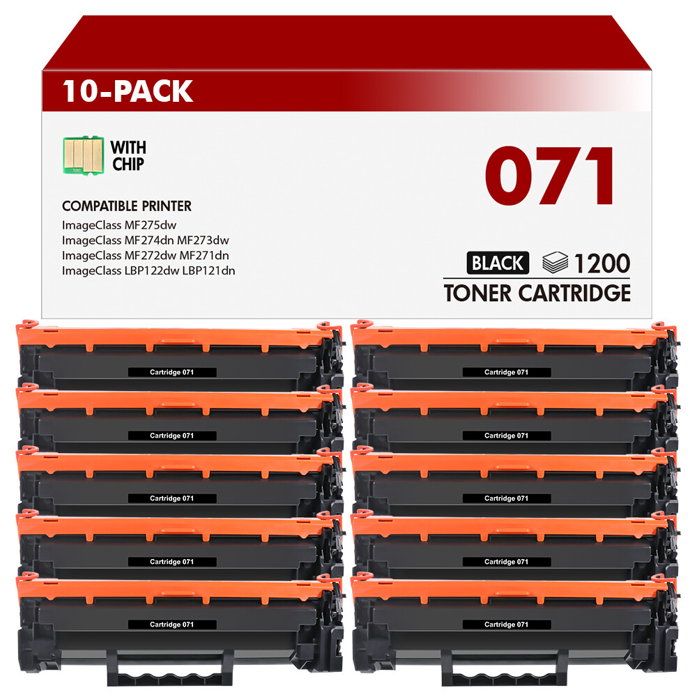 10PK CRG-071 Toner Cartridge for Canon 071 ImageCLASS LBP122dw MF273dw MF272dw