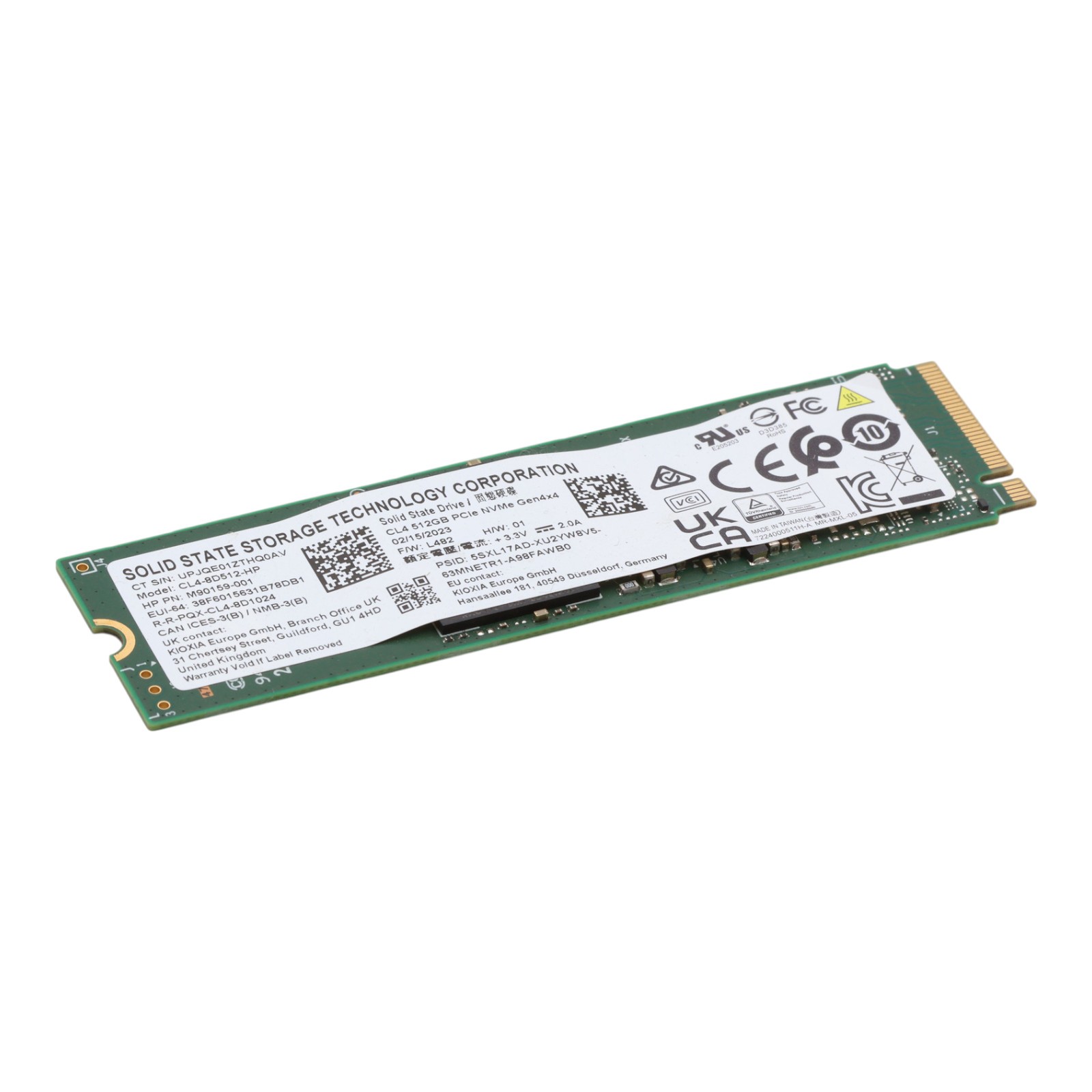 Micron 512GB PCIe 4.0 x4 NVMe M.2 2280 SSD M90159-001 2450 HP OEM Solid State Dr
