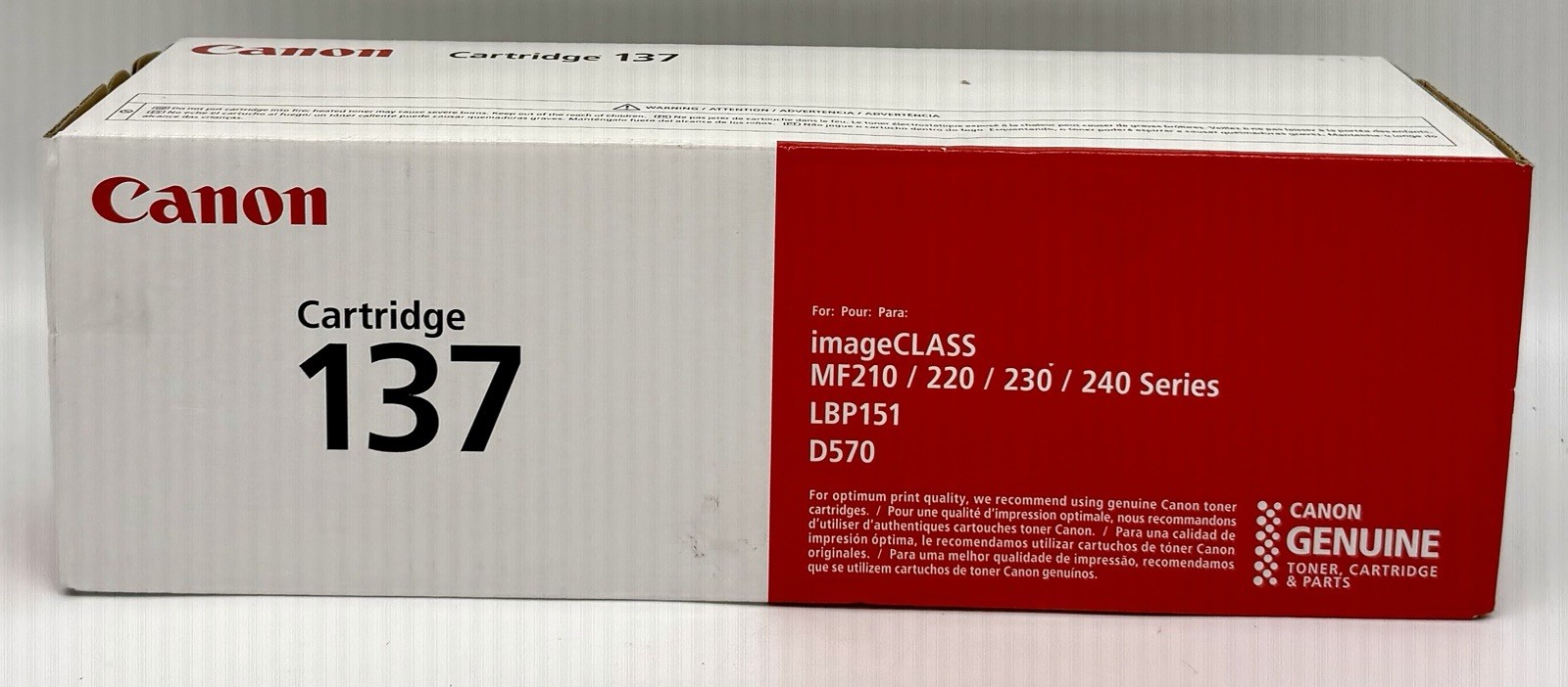 GENUINE Canon 137 Black Toner Cartridge 9435B001 Brand New Sealed