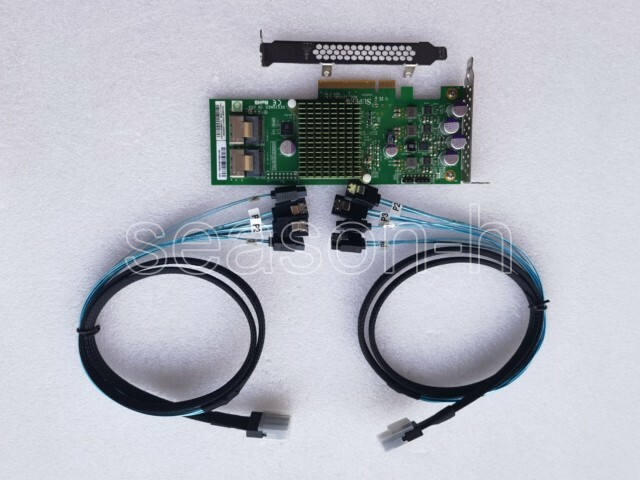 SuperMicro AOC-S2308L-L8i 8 Ports SAS/SATA PCIe 6Gb/s Server HBA JBOD+8087-7pin