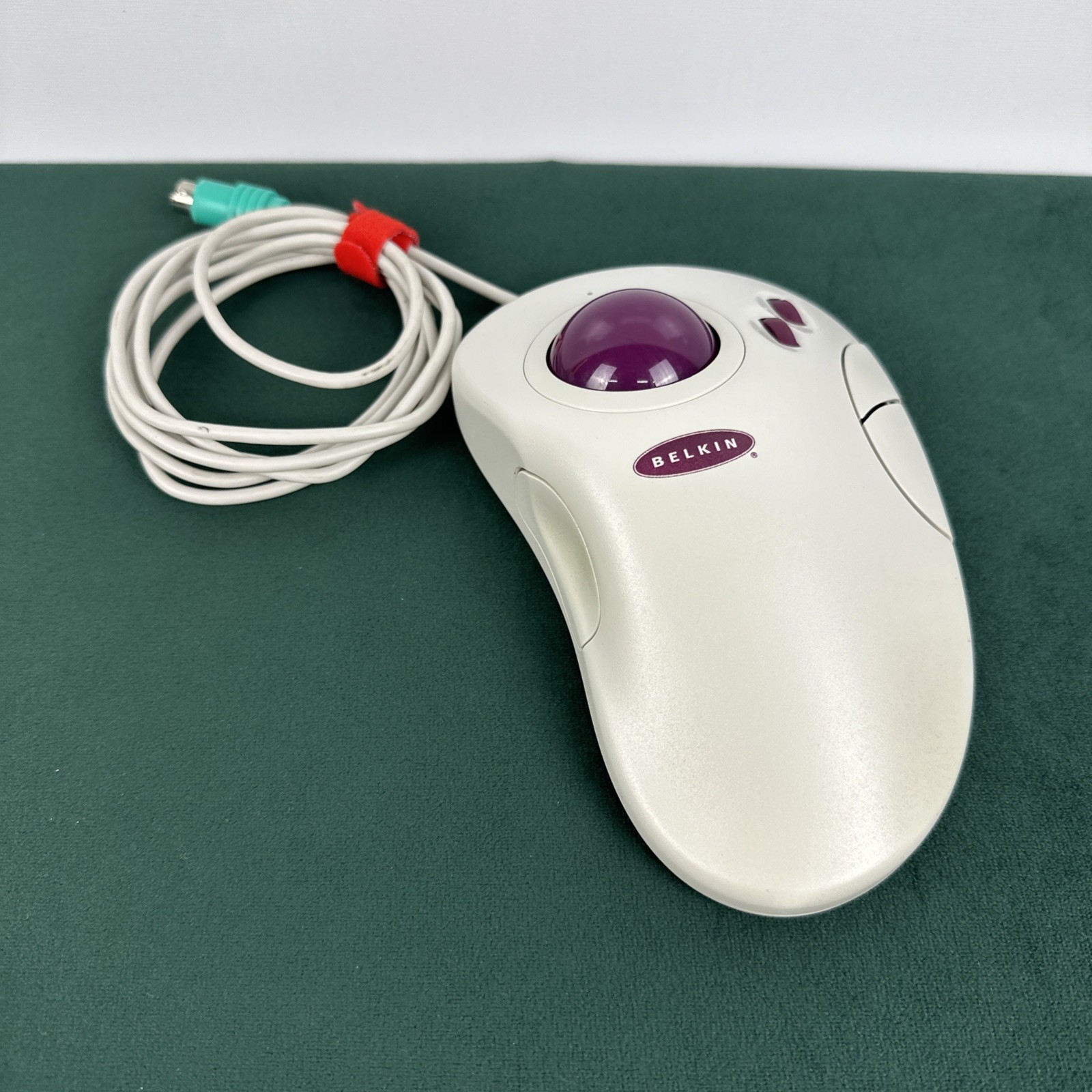 Belkin Trackmaster Trackball Mouse F8E189 PS/2 Vintage Computer 3 Button