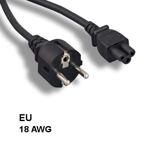 [Lot10] 6Ft EU Europe 3 Prong Notebook AC Power Cord IEC60320 C5 to CEE 7/7 SCHU