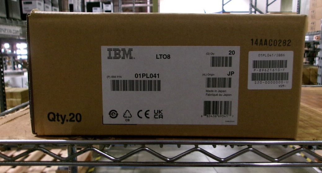 20 PACK of 01PL041 IBM LTO8 Data Tape Cartridges Ultrium-8 LTO-8
