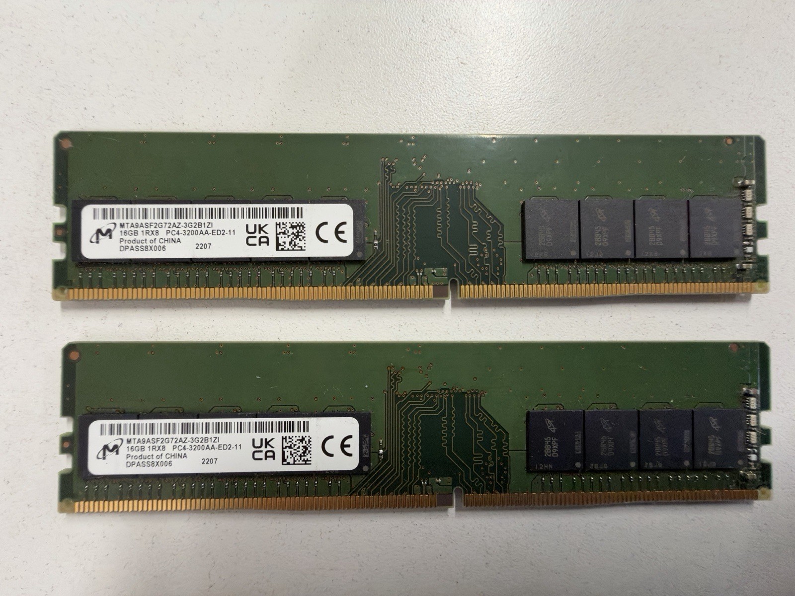Micron 32GB Kit DDR4 1Rx8 PC4-3200AA-ED2-11 ECC UnBuffered (MTA9ASF2G72AZ-3G2BI