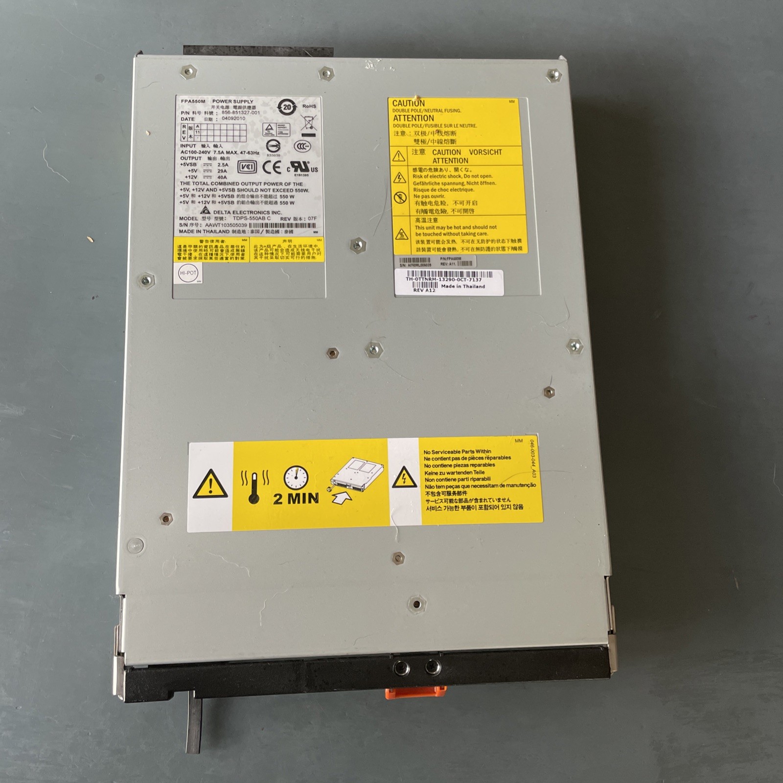 DELTA ELECTRONICS INC TDPS-550AB A
