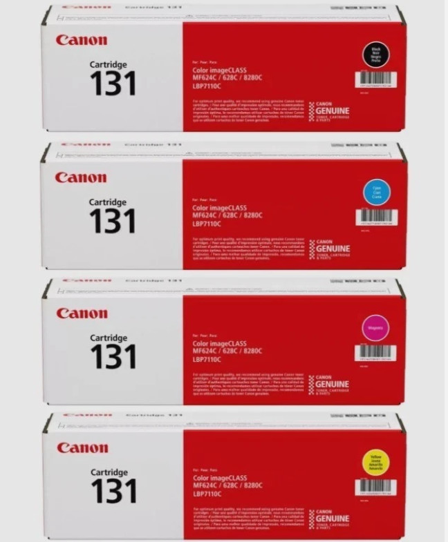 Genuine Canon 131 Toner Set BK/C/M/Y MF624Cw MF628Cw MF8280Cw LBP7110Cw NEW