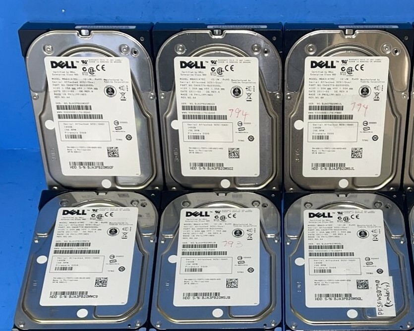 LOT OF 7  Dell 146 GB,Internal,15000 RPM,3.5" (XK111) Hard Drive   ST3300657SS-H